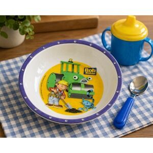 Vintage 2001 Bob‎ the Builder Bowl Zak Designs Toddler Melamine Dish